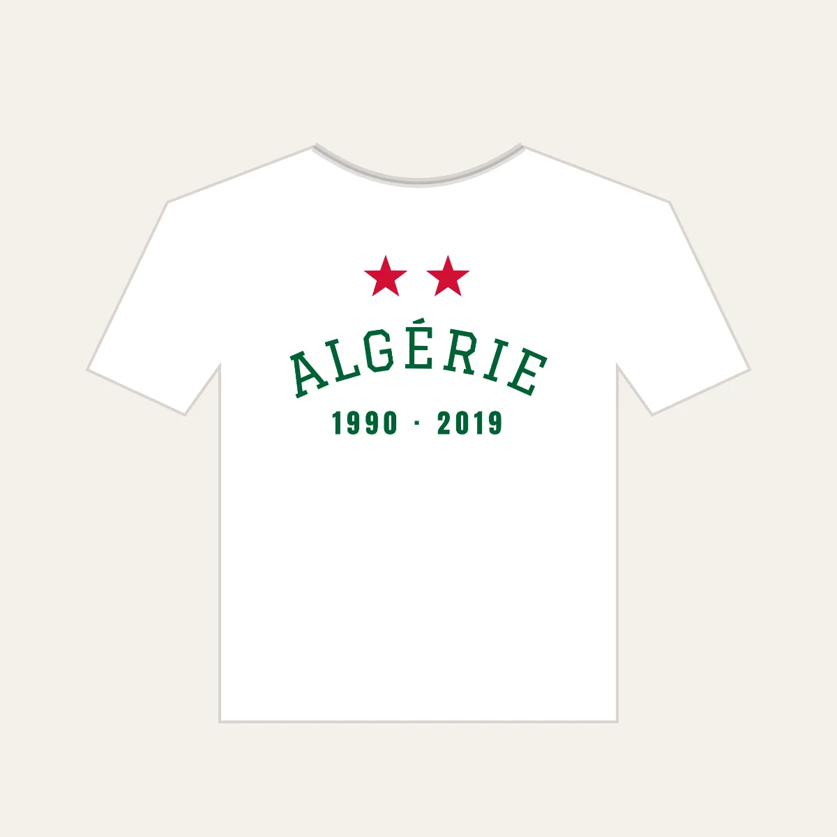 t-shirt algérie blanc