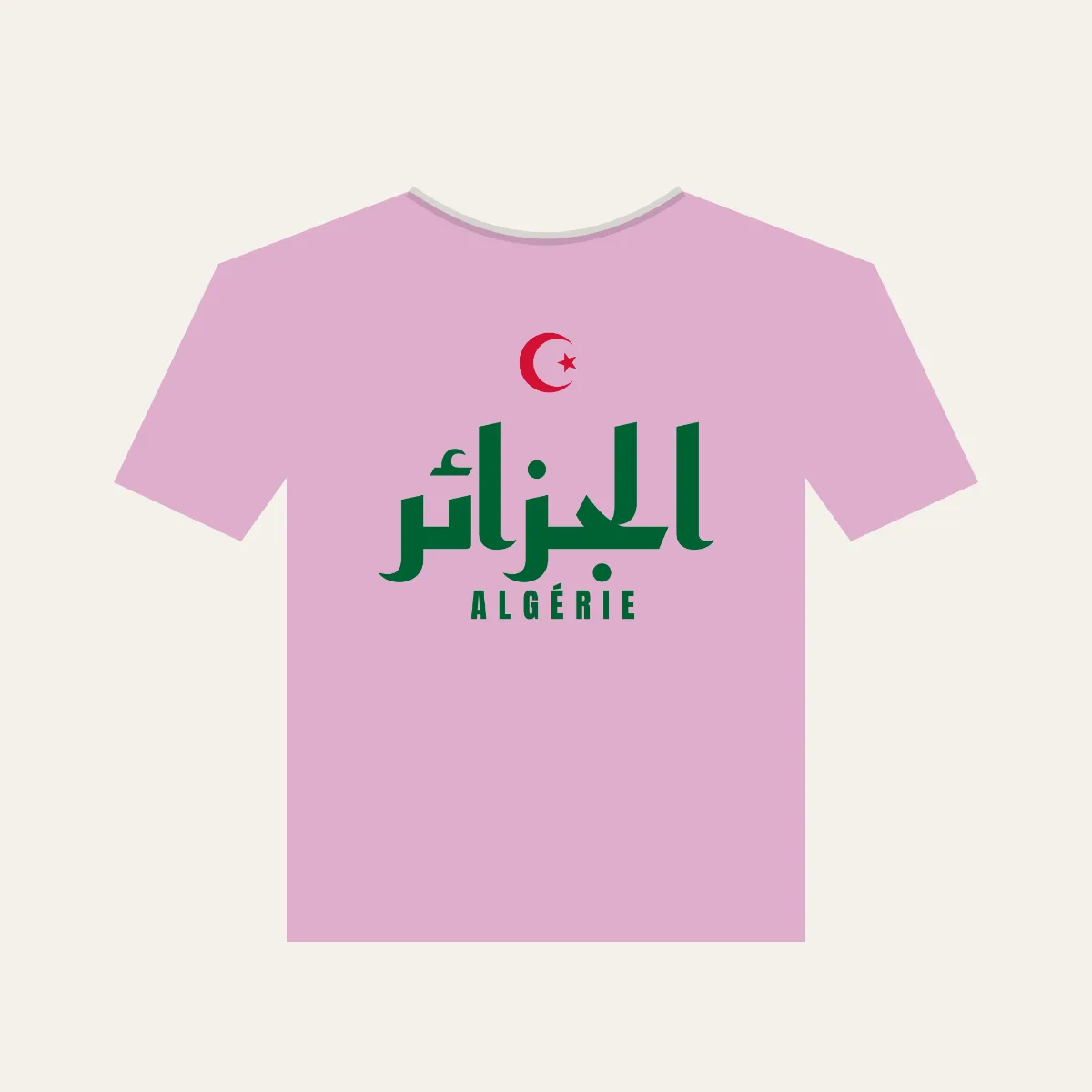 t-shirt algérie pastel