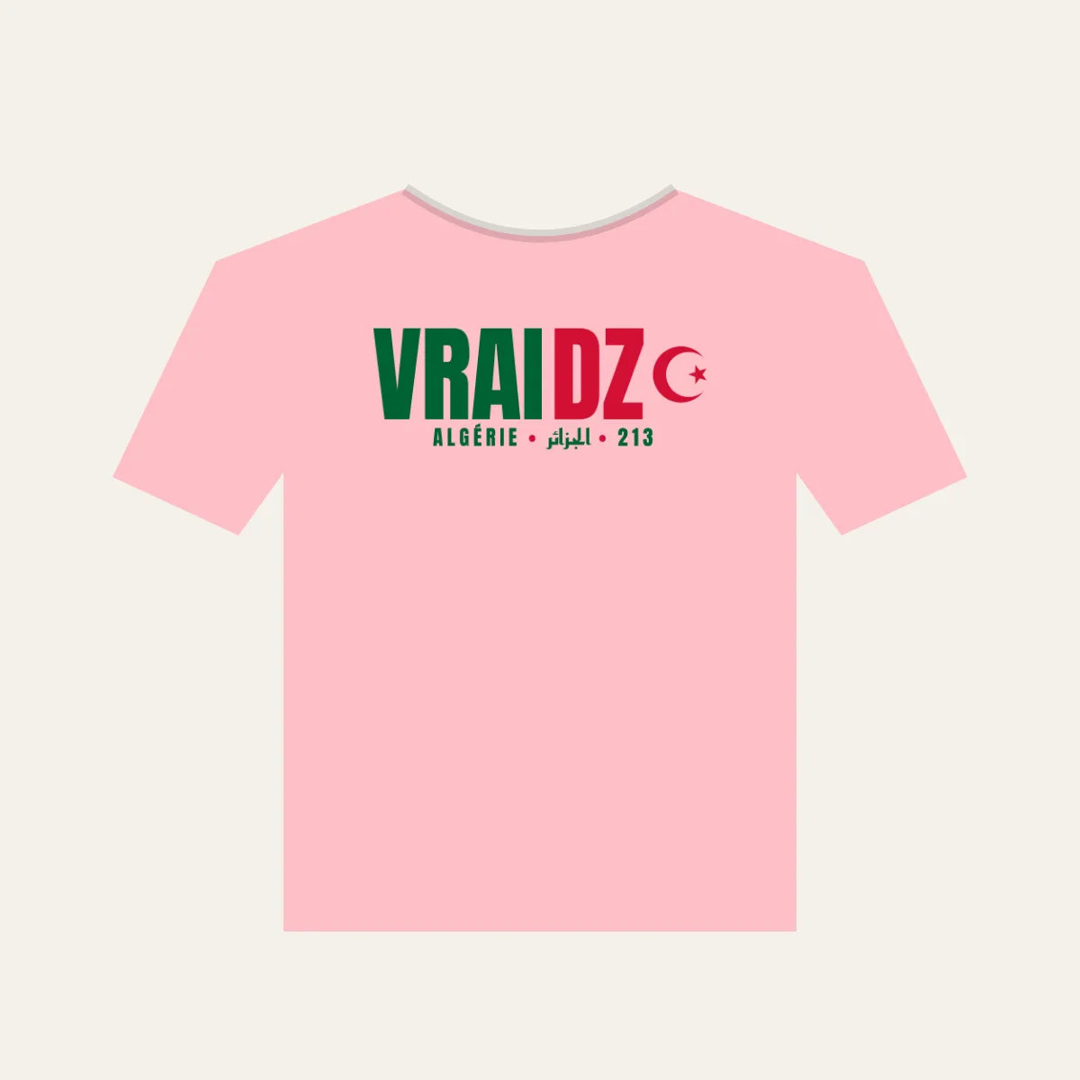 t-shirt algérie rose