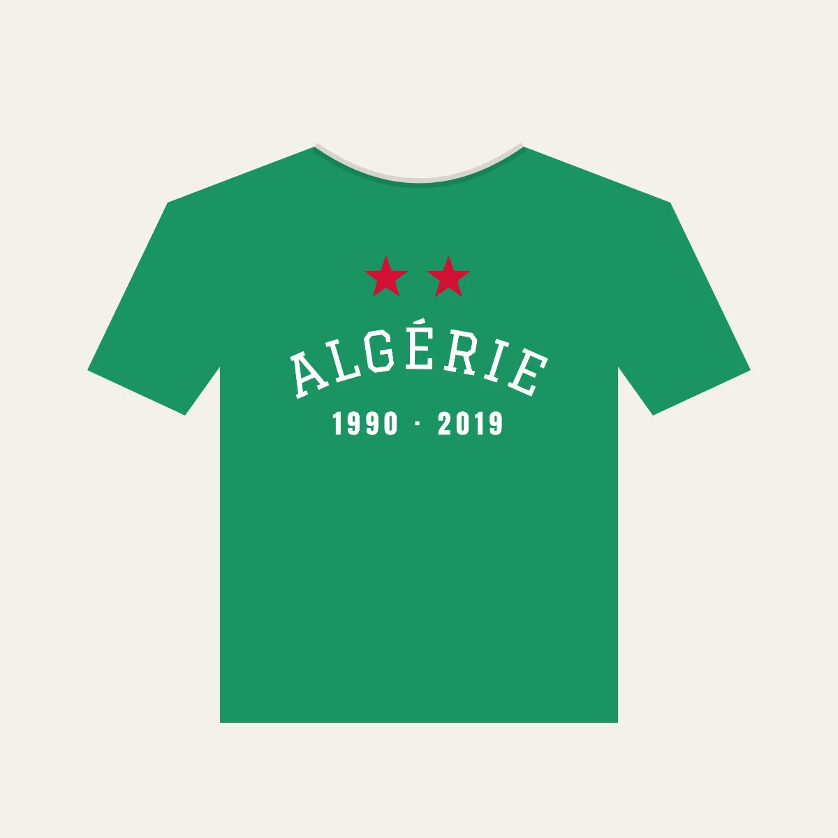 t-shirt algérie vert